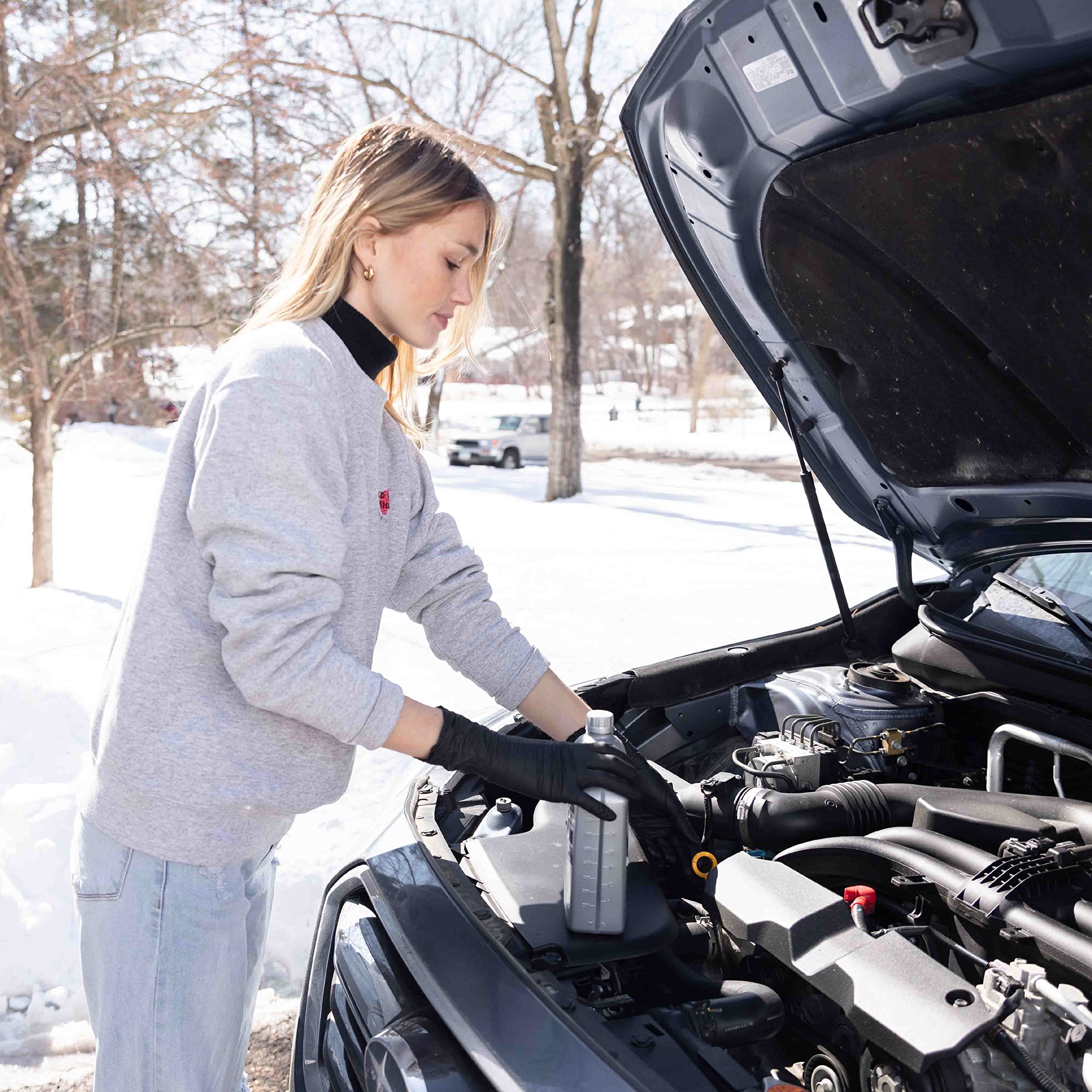 FRAMAR Black Nitrile Gloves Disposable Latex Free – Extra Large Nitrile Gloves xl, For Hair Dye, Cleaning, Tattoo, Mechanics – Extra Durable & Resistant, 12 Inches Long – 100 Pack - Image 5