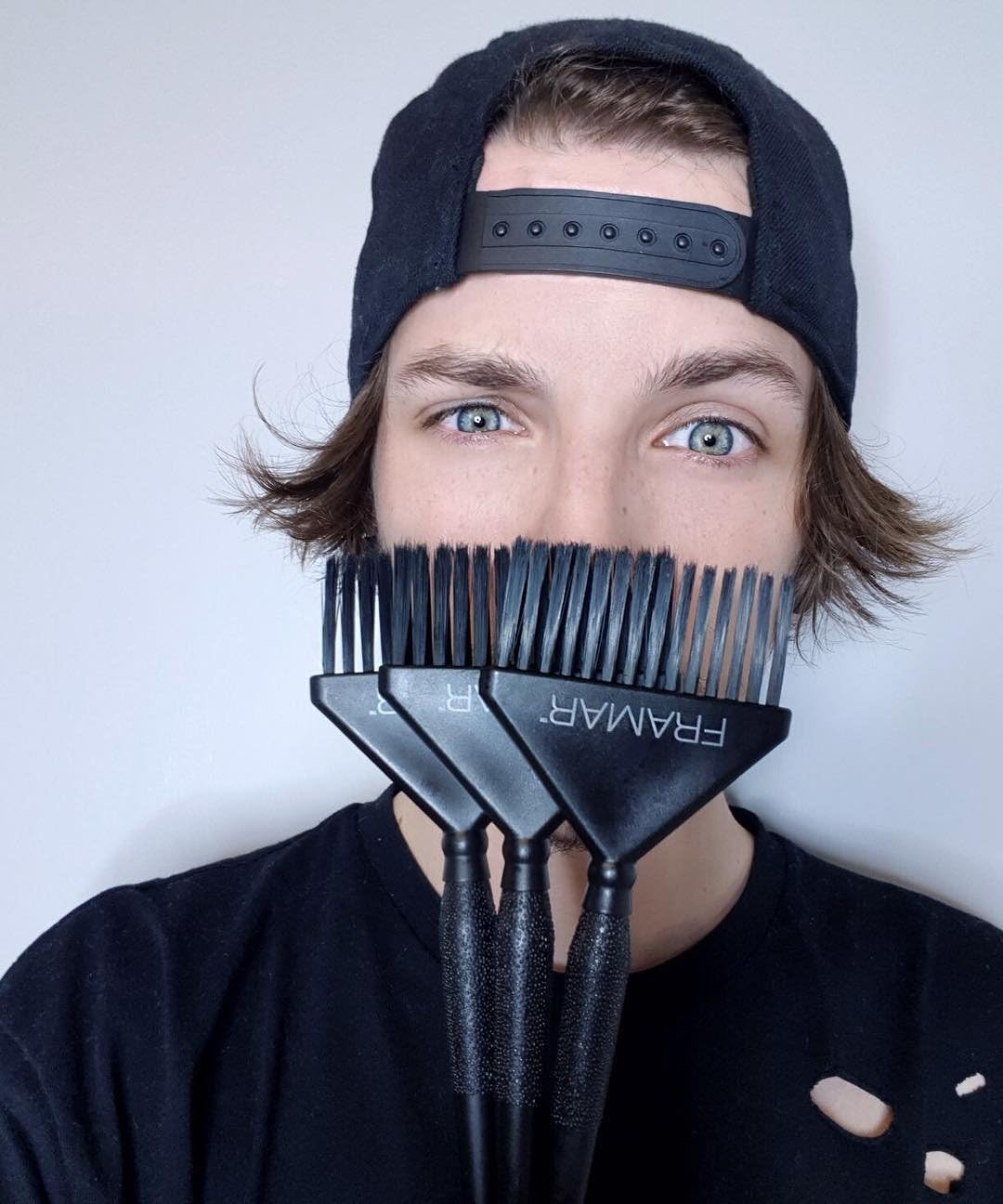 Framar Family Hair Color Brush Set - Hair Dye Brush Kit, Hair Coloring Brushes For Hair Stylist, Tint Brushes for Hair Color, Tapered Edges For Precision – 3 Pack Black - Image 4