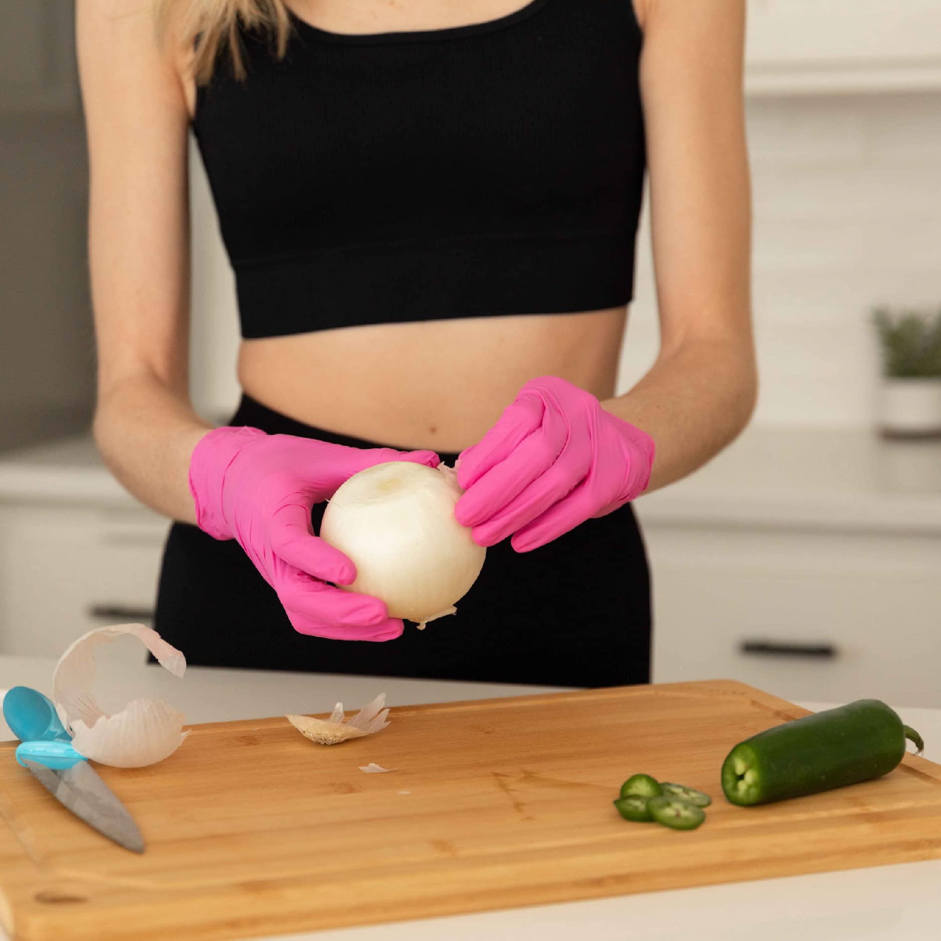 FRAMAR Pink Gloves Disposable Latex Free – Pink Nitrile Gloves Medium, Latex Free Glove Medium, Guantes De Nitrilo, For Hair Dye, Salon, Cleaning, Tattoo, Food Prep, Powder Free – 100 Pack - Image 6