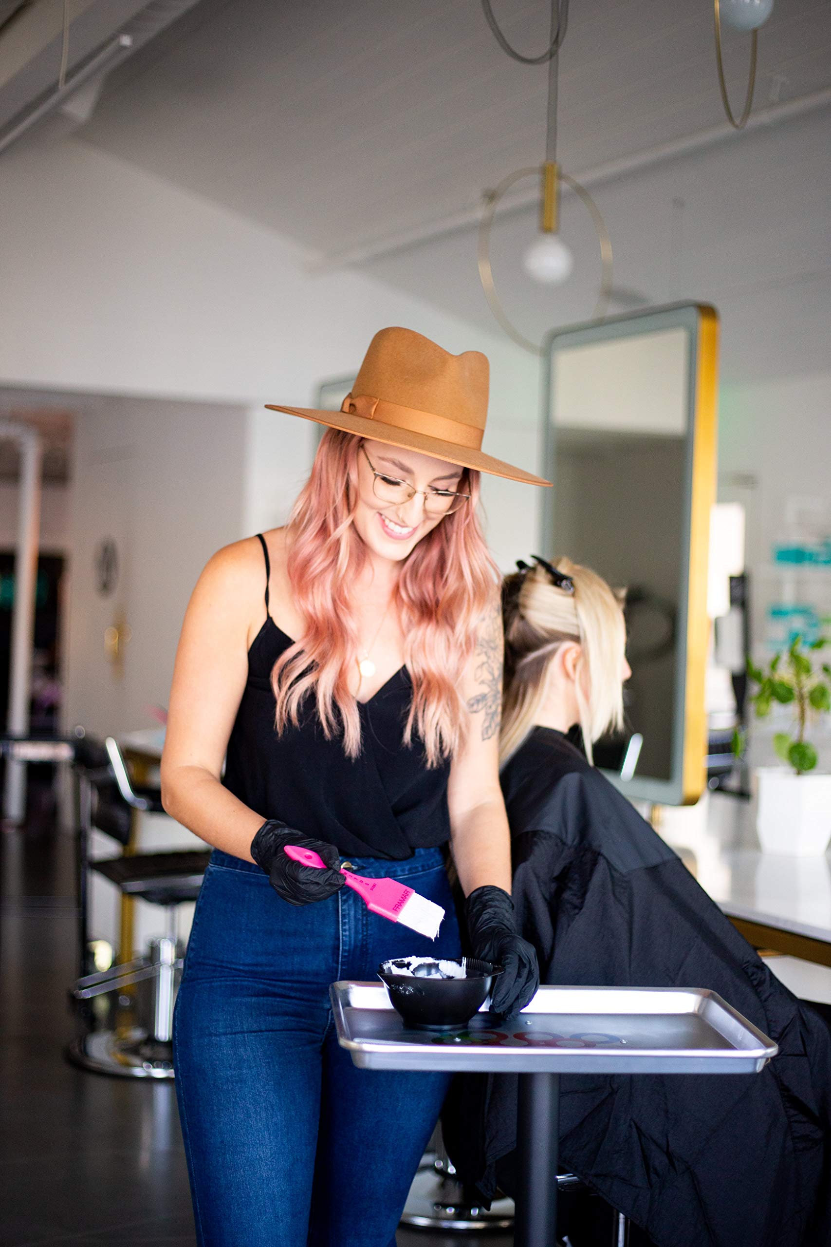 Framar Power Painter Hair Dye Brush - Hair Coloring Brush, Hair Dying Brush to Apply Hair Color, Blending Hair Color Brush Set, Balayage Tools, Dye Application Brush to Paint Hair, Tint Brush - 2 Pk - Image 3