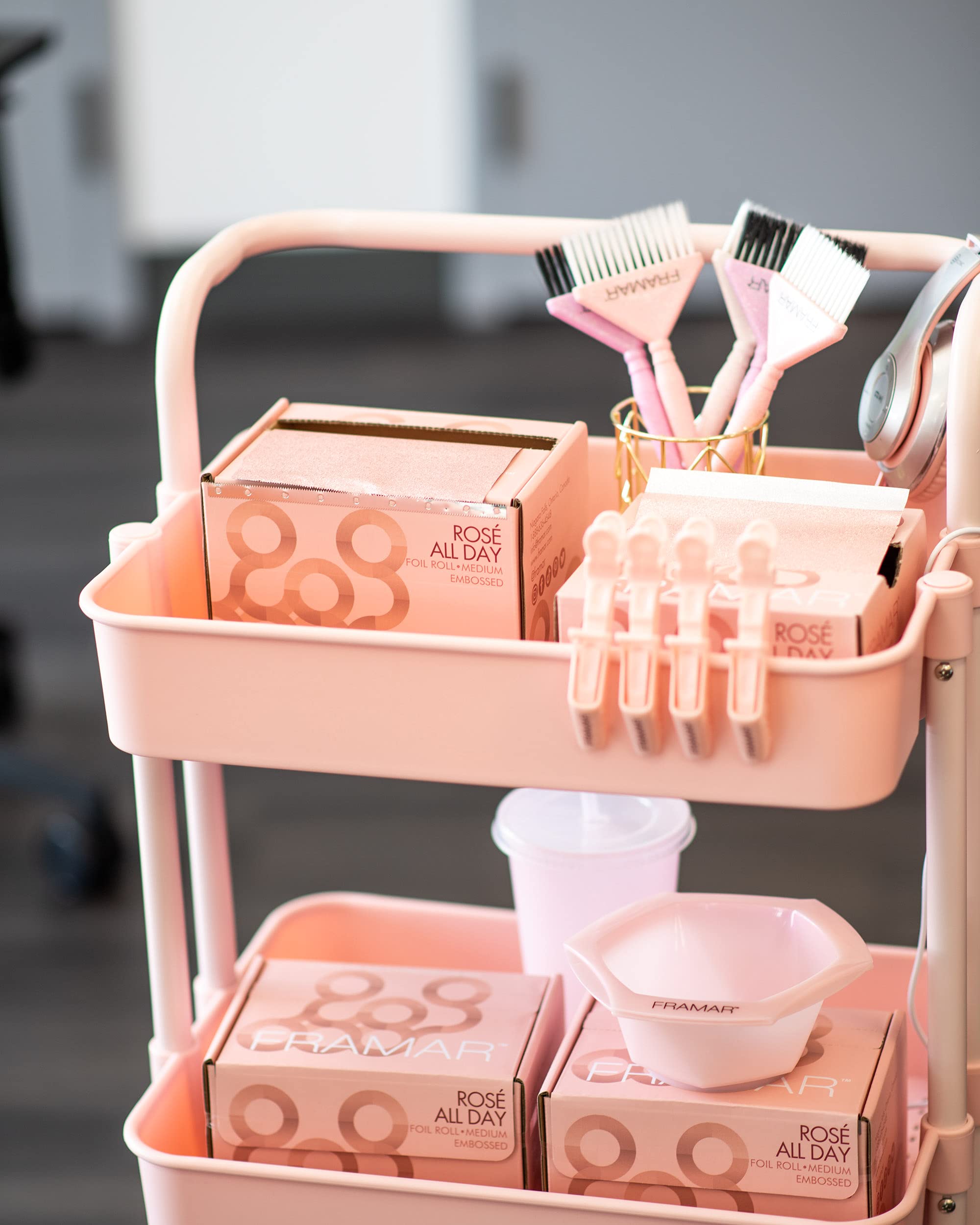 FRAMAR Rosé Hair Foil – Hair Foils For Highlighting Long Hair, Salon Foil For Hair Highlighting, Salon Foils For Hair Highlighting Kit, Salon Foils For Hair Stylist, Embossed – 320 ft - Image 3