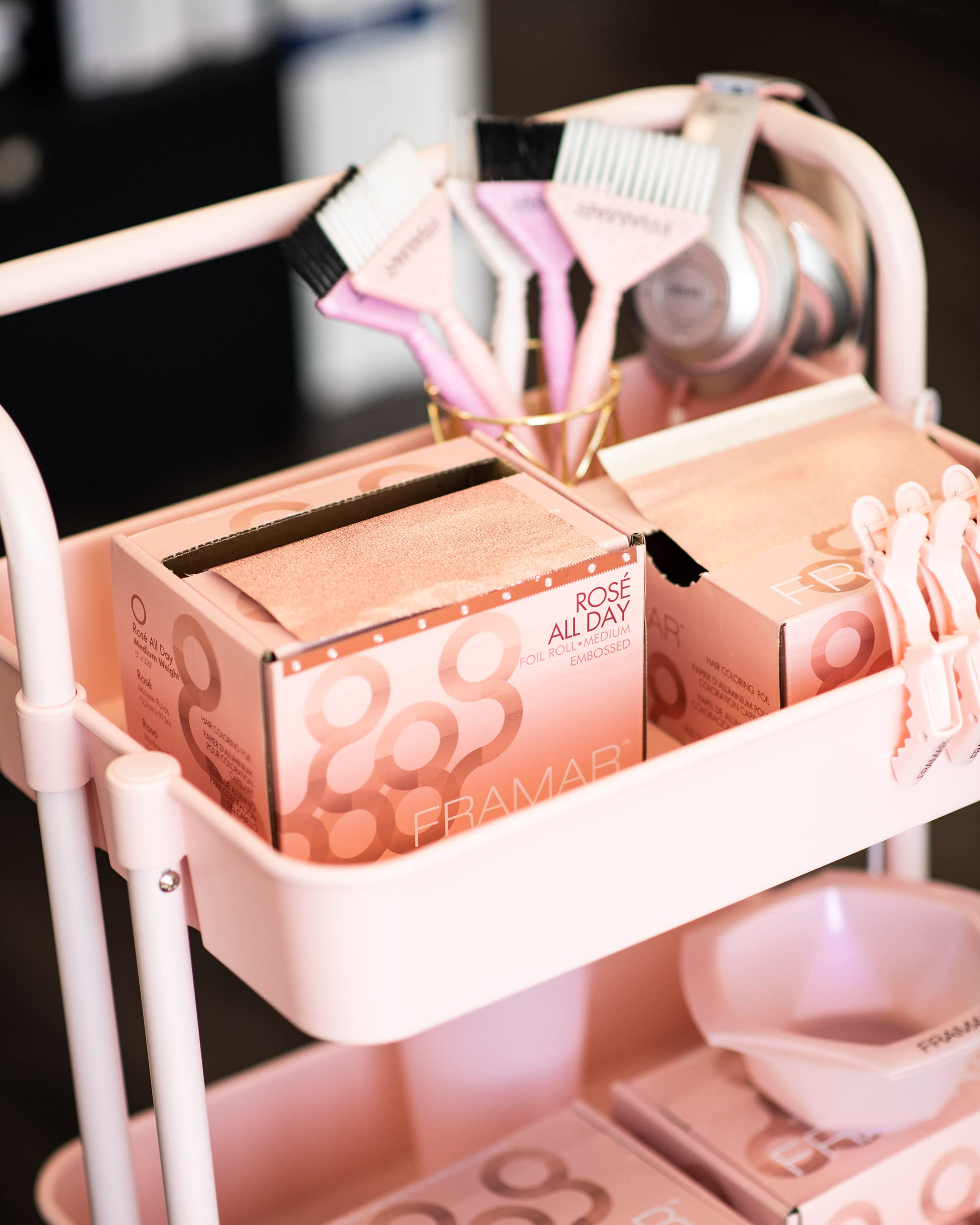 FRAMAR Rosé Hair Foil – Hair Foils For Highlighting Long Hair, Salon Foil For Hair Highlighting, Salon Foils For Hair Highlighting Kit, Salon Foils For Hair Stylist, Embossed – 320 ft - Image 7